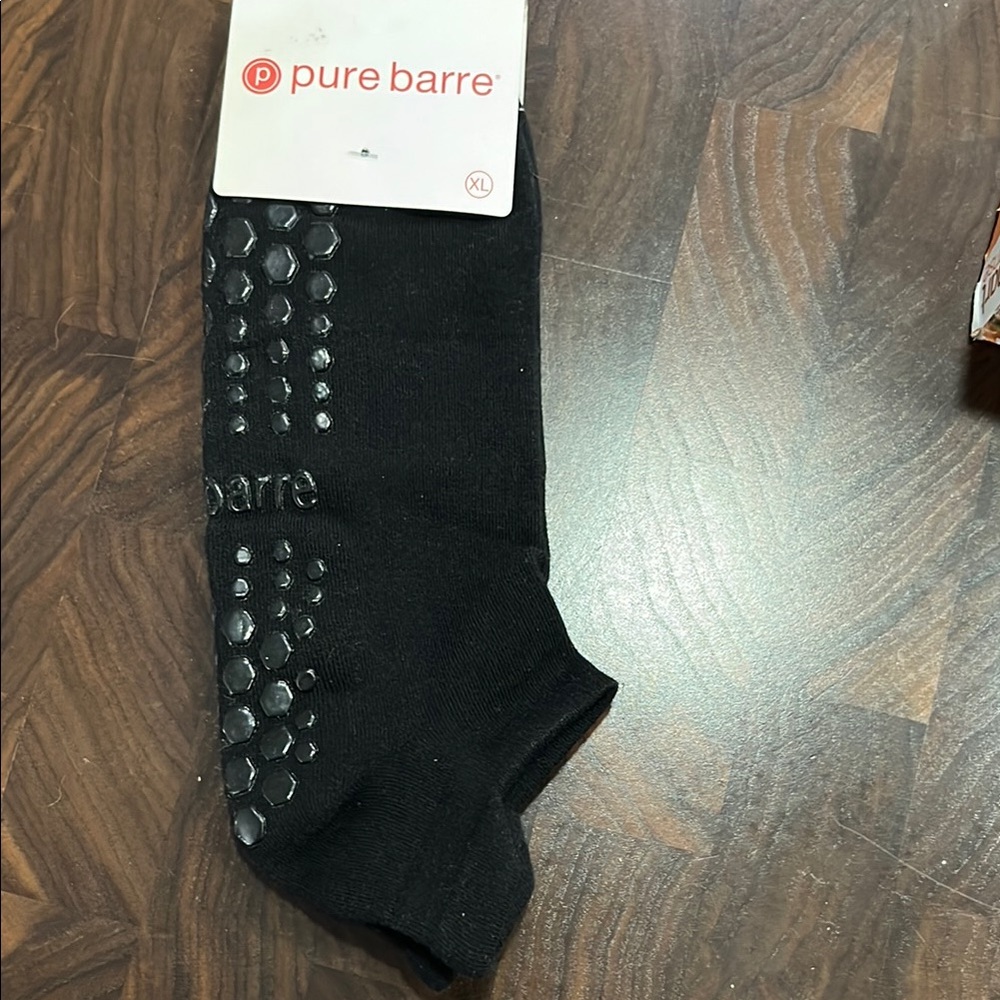 Pure Barre Black socks XL.  NWT